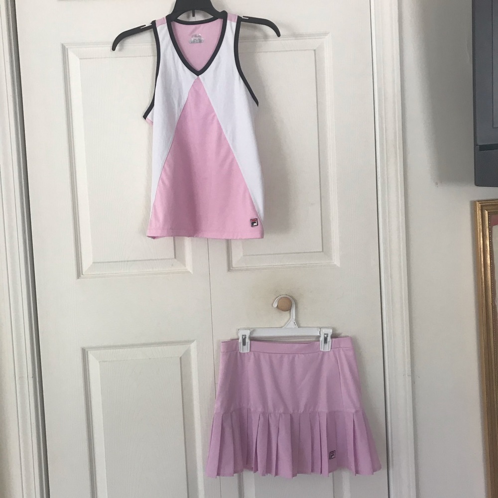 2 Piece Girls Fila Tennis Set Top XL Skirt XL